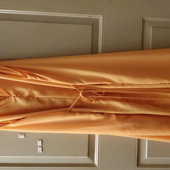 Vintage Peach Sheer flowy Dress - Picture 4 of 6